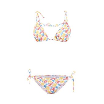 Tottus Bikini triangulo full print mujer l blanco oferta
