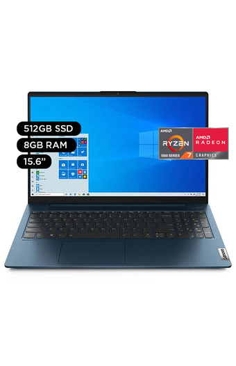 Tiendas EFE Laptop lenovo ideapad 5 15.6" full hd amd ryzen 7 8gb 512gb ssd oferta