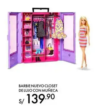 Wong Barbie Nuevo Closet De Lujo con Muñeca oferta