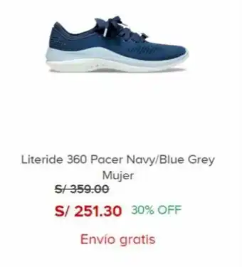Crocs Literide 360 Pacer Navy/Blue Grey Mujer oferta
