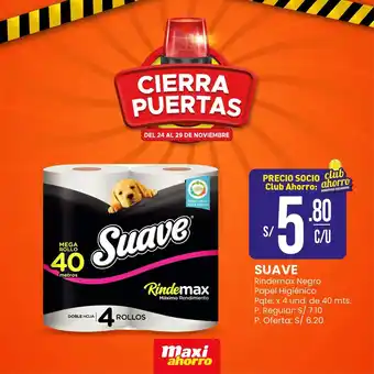 MaxiAhorro Suave Rindemax Negro Papel Higienico oferta