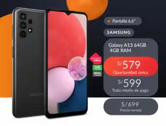 Falabella Samsung Galaxy A13 64GB 4GB RAM oferta