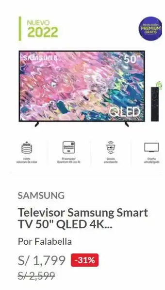 Falabella Samsung Televisor Samsung Smart TV 50" QLED 4K oferta