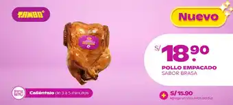 Tambo Pollo Empacado Sabor Brasa oferta