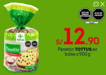Tottus Panetón Tottus en Bolsa 900g oferta