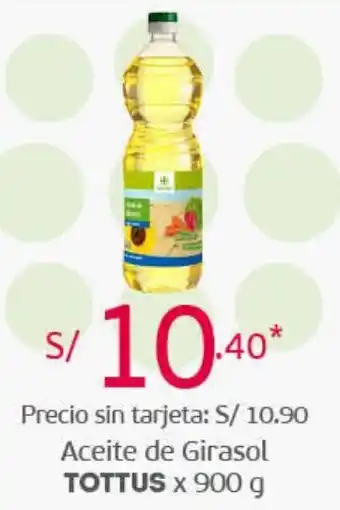 Tottus Aceite de Girasol Tottus 900g oferta