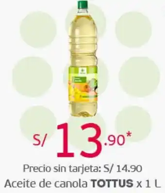 Tottus Aceite de Canola Tottus 1L oferta