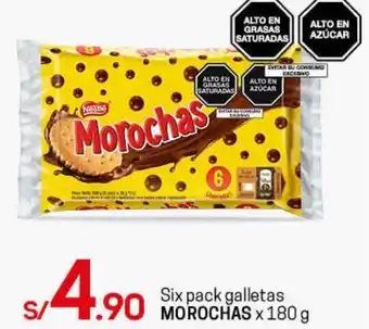 Tottus Six Pack Galletas Morochas 180g oferta