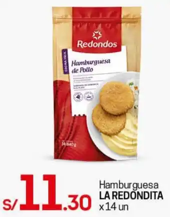 Tottus Hamburguesa La Redondita 14un oferta