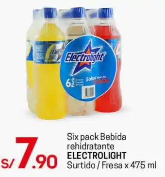 Tottus Six PAck Bebida Rehidratante Electrolight Surtido/Fresa 475ml oferta
