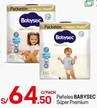 Tottus Pañales Babysec Súper Premium oferta