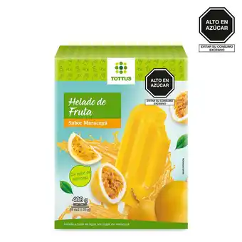 Tottus Six pack paleta tottus helado frutado maracuya 6 unidades oferta