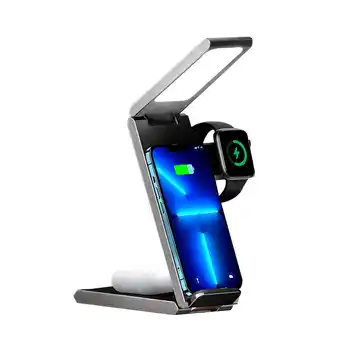 Tottus Cargador inalambrico 15w 3n1+lampara neg oferta