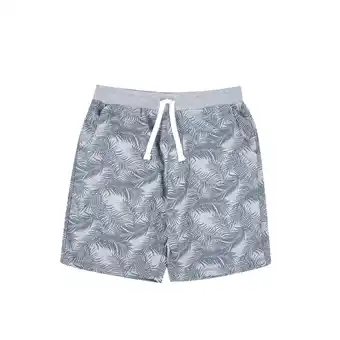 Tottus Short franela full print hombre m plomo oferta