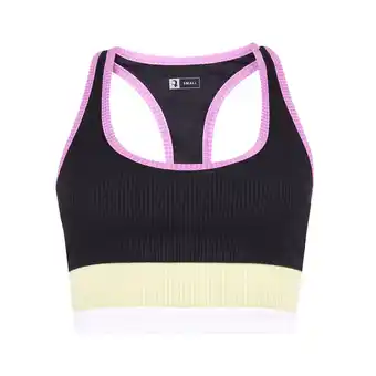 Tottus Top color block deportivo mujer m negro oferta