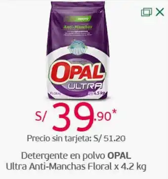 Tottus Detergente en Polvo Opal Ultra Anti-Manchas Floral 4,2kg oferta