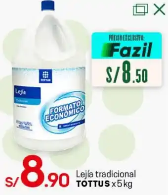 Tottus Lejía Tradicional Tottus 5kg oferta