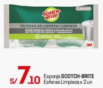 Tottus Esponja Scotch-Brite Esferas Limpiaza 2un oferta