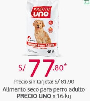 Tottus Alimento Seco para Perro Adulto Precio Uno 16kg oferta
