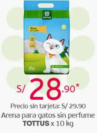 Tottus Arena para Gatos Sin Perfume Tottus 10kg oferta