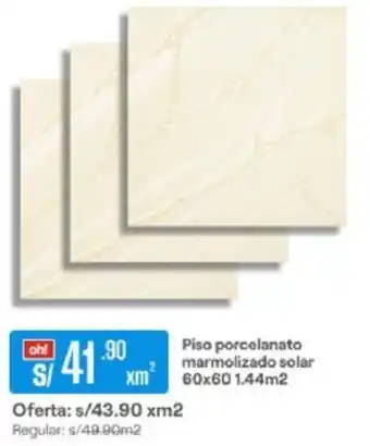 Promart Piso Porcelanato Marmolizado Solar 60x60 1,44m2 oferta