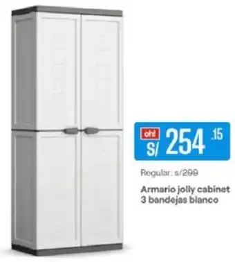 Promart Armario Jolly Cabinet 2 Bandejas Blanco oferta