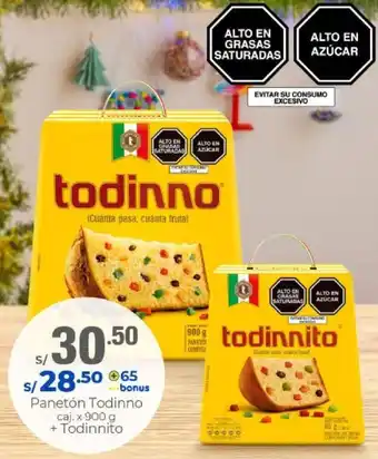 Metro Panetón Todinno caj 900g + Todinnito oferta