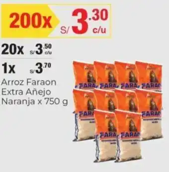 Metro Arroz Faraon Extra Añejo Naranja 750g oferta