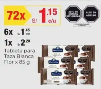 Metro Tableta para Taza Blanca Flor 1x85g oferta