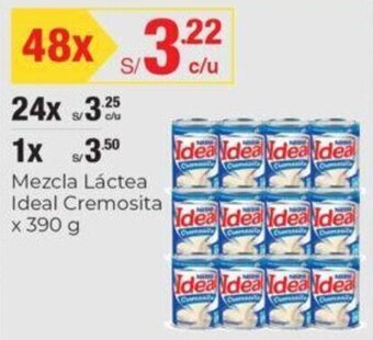 Metro Mezcla Láctea Ideal Cremosita 390g oferta