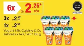 Metro Yoghurt Mix Cuisine & Co Sabores 143/145/155g oferta