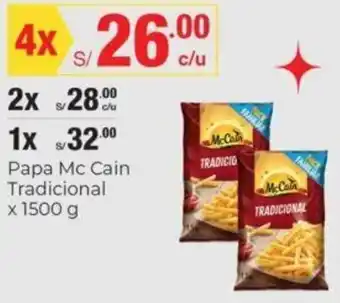Metro Papa Mc Cain Tradicional 1500g oferta