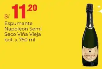 Metro Espumante Napoleon Semi Seco Viña Vieja 750ml oferta
