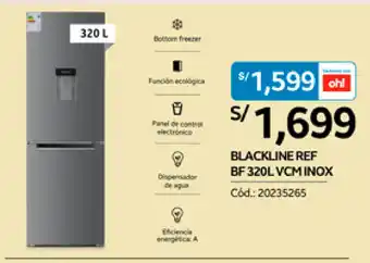 Plaza Vea Blackline REF BF 320 L VCM Inox oferta