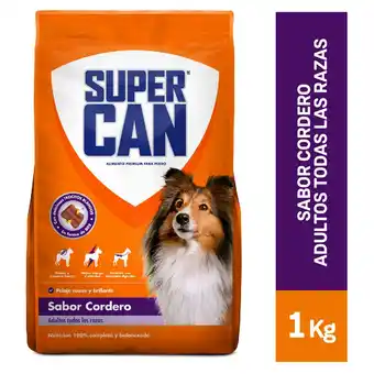 Tottus Comida para perro super can adulto sabor cordero 1 kg oferta