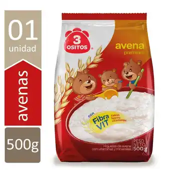 Tottus Avena hojuela 3 ositos precocida premium 500 g oferta