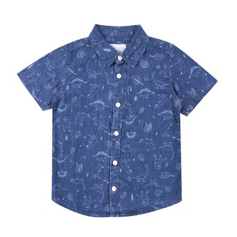 Tottus Camisa denim niño 6 azul oferta