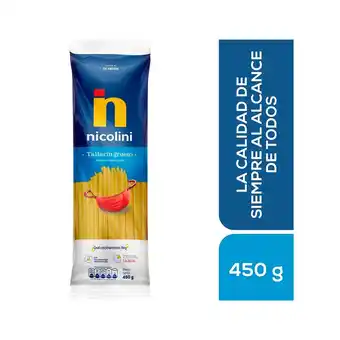 Tottus Fideos pasta trigo nicolini tallarín grueso 450 g oferta