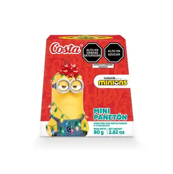 Tottus Panetón costa mini con gotas chocolate caja 80 g oferta