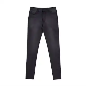 Jean tiro alto mujer 34 gris