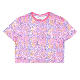 Tottus Polo crop full print mujer m fucsia oferta