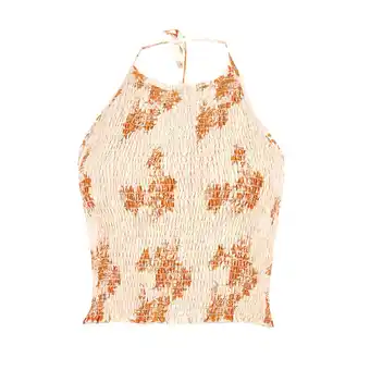 Tottus Blusa panal halter mujer s nude oferta