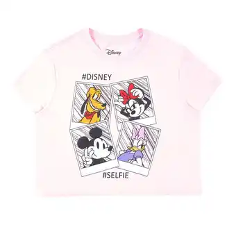 Tottus Polo crop mickey & friends mujer s rosado oferta