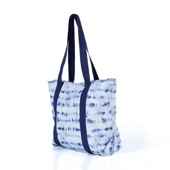 Tottus Bolso playero mujer talla unica azul marino oferta
