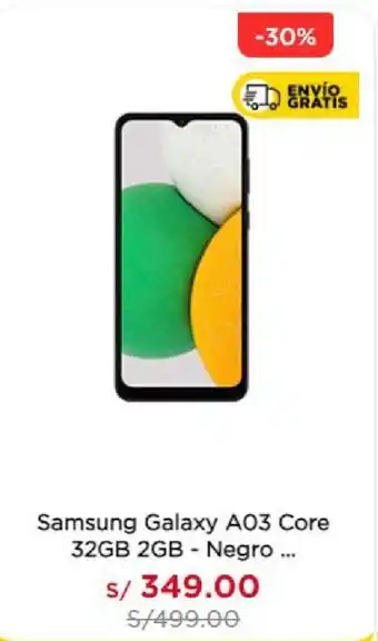 La Curacao Samsung Galaxy A03 Core 35GB 2 GB - Negro oferta