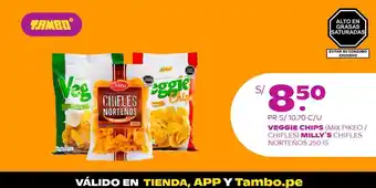 Veggie Chips (Mix Pikeo / Chifles) Milly's Chifles Norteños 250g