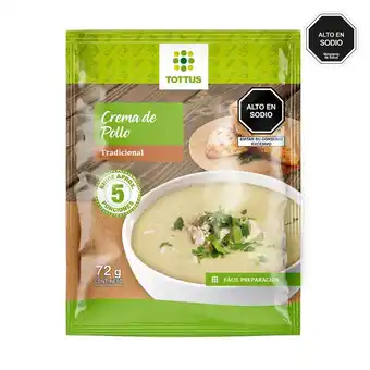 Tottus Crema de pollo tottus 72 g oferta