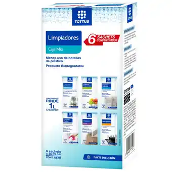 Tottus Pack limpiadores sachet tottus 6 unidades oferta