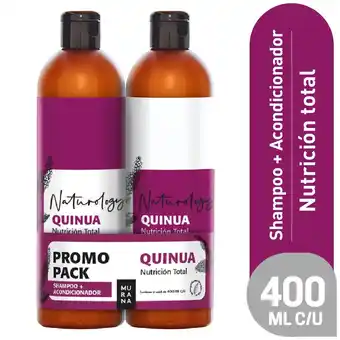 Tottus Pack shampoo + acondicionador quinua murana 400 ml oferta