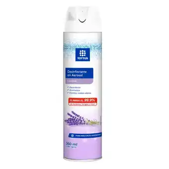 Tottus Desinfectante en aerosol tottus lavanda 360 ml oferta